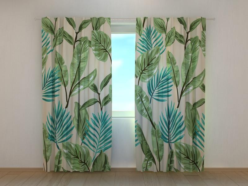 Dienas un nakts aizkari - Zaļās lapas 2 180 x 140 cm (2X 90x140 cm) / SCREEN E-interjers.lv