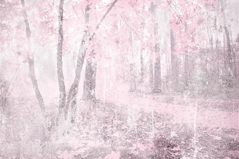 Flizelīna fototapetes - Abstrakts mežs rozā krāsā - D364 D-ART