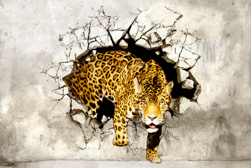Flizelīna fototapetes ar dzīvniekiem - Leopards medībās D-ART