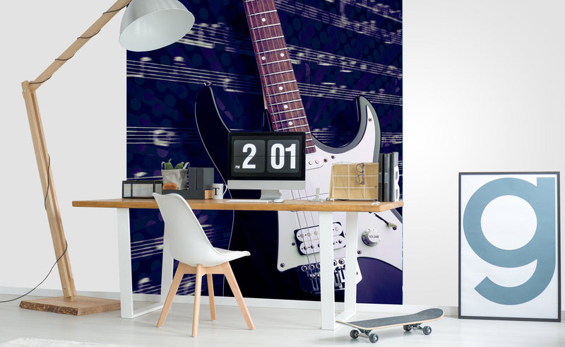 Flizelīna fototapetes ar mūzikas tematiku - Elektriskā ģitāra 225 x 250 cm D-ART