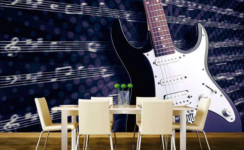 Flizelīna fototapetes ar mūzikas tematiku - Elektriskā ģitāra 375 x 250 cm D-ART