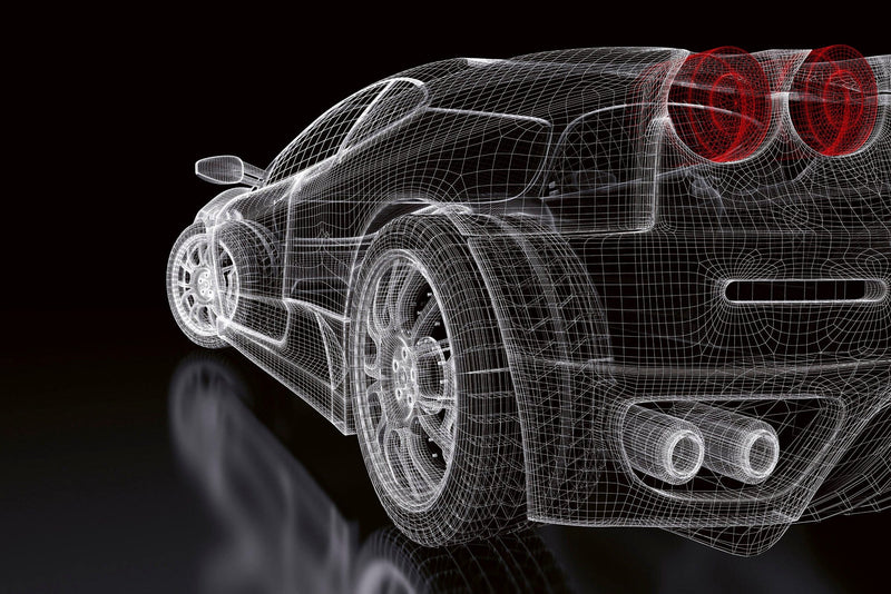 Flizelīna fototapetes - Automašīnas modelis (uz tumša fona) D-ART