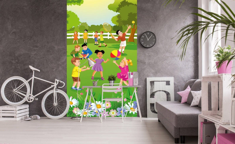 Flizelīna fototapetes - bērnu istabai - Bērni dārzā 150 x 250 cm D-ART