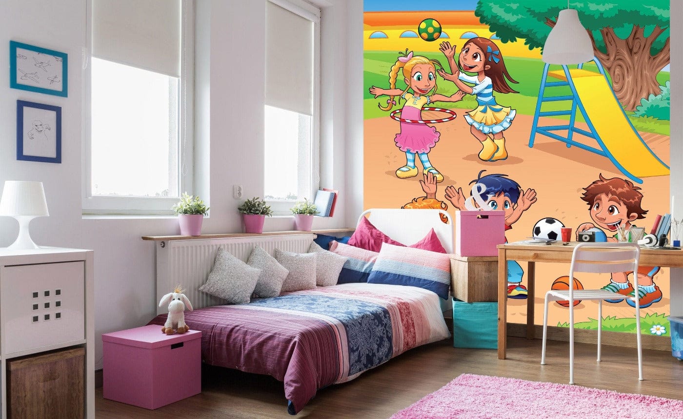 Flizelīna fototapetes - bērnu istabai - Bērnu rotaļu laukums 225 x 250 cm D-ART