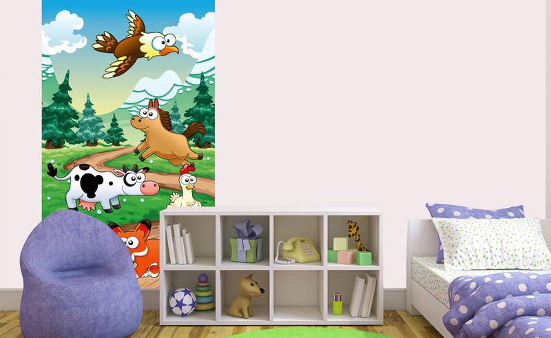 Flizelīna fototapetes - bērnu istabai - Dzīvnieki un mežs 150 x 250 cm D-ART
