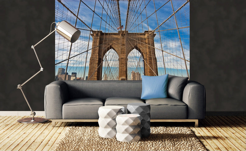 Flizelīna fototapetes - Bruklinas tilts Ņujorkā 225 x 250 cm D-ART