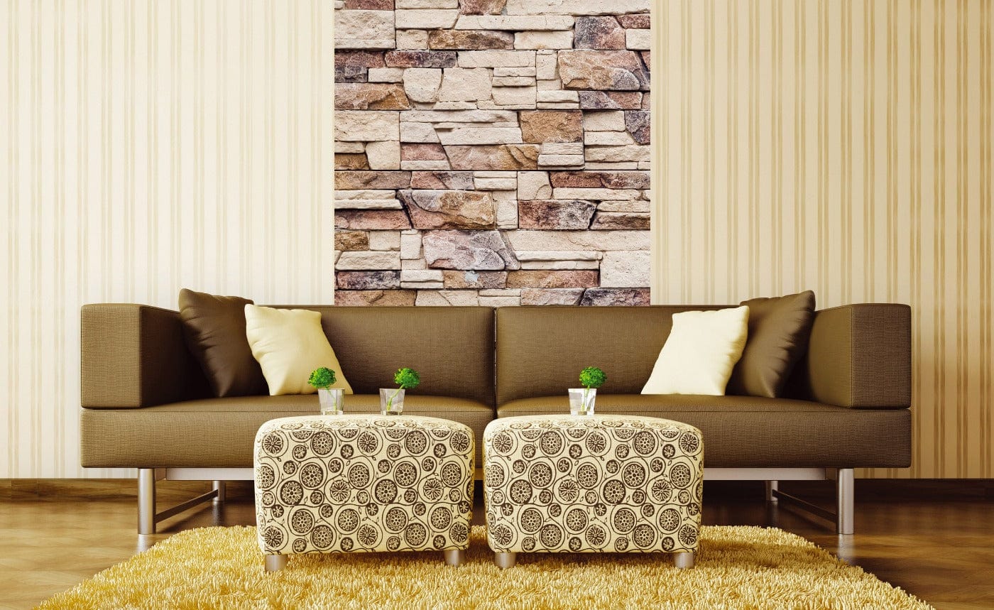 Flizelīna fototapetes - Dekoratīvais akmens ķieģelis 150 x 250 cm D-ART