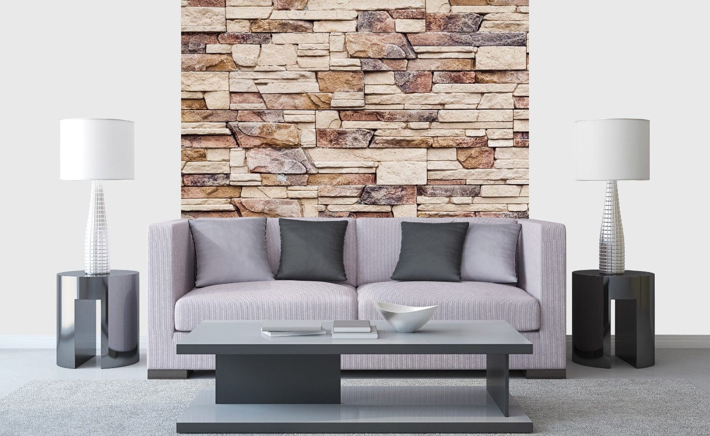 Flizelīna fototapetes - Dekoratīvais akmens ķieģelis 225 x 250 cm D-ART