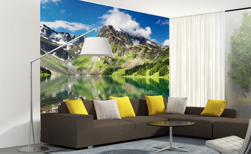 Flizelīna fototapetes - Kalnu ezers 225 x 250 cm D-ART