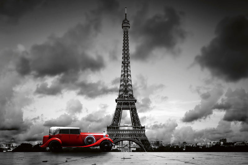 Flizelīna fototapetes - Retro auto Parīzē D-ART