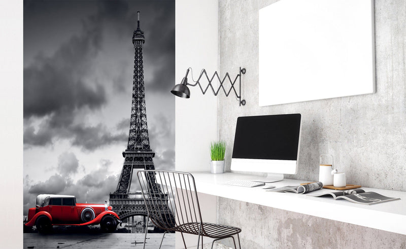 Flizelīna fototapetes - Retro auto Parīzē 150 x 250 cm D-ART