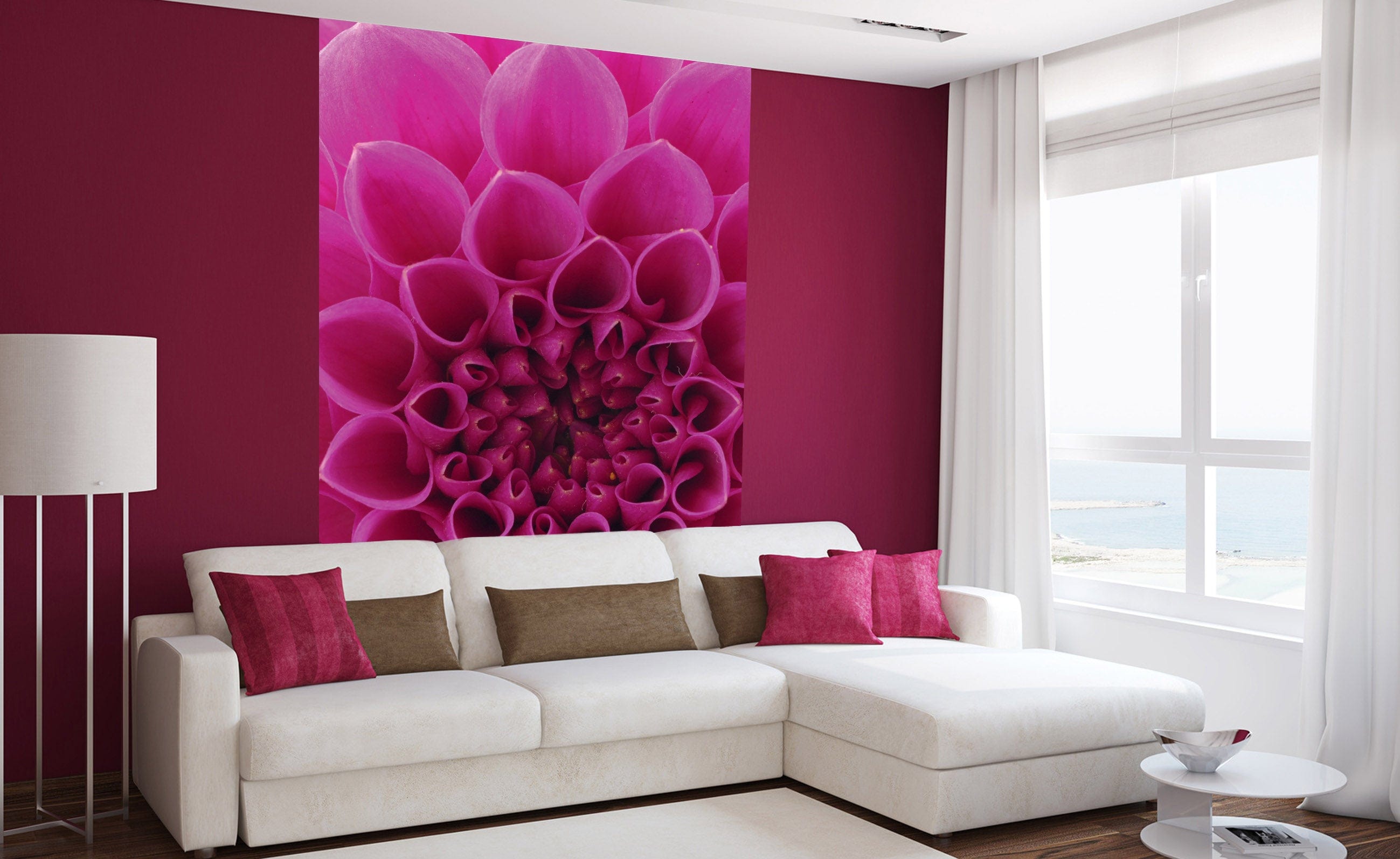 Flizelīna fototapetes - Rozā dālija 225 x 250 cm D-ART