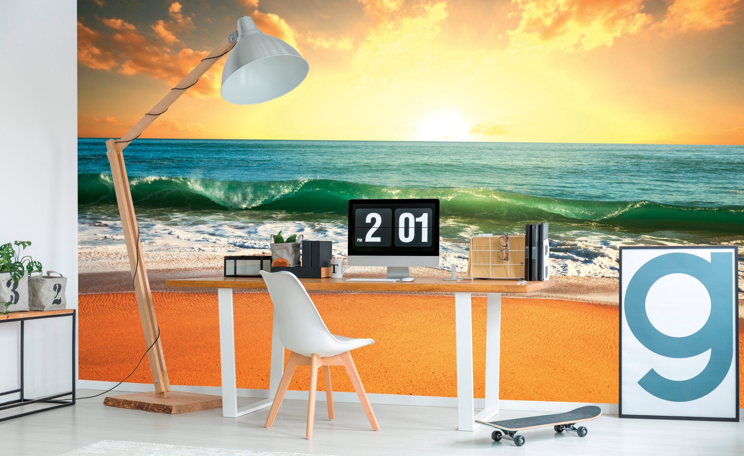 Flizelīna fototapetes - Saulriets jūrā 375 x 250 cm D-ART