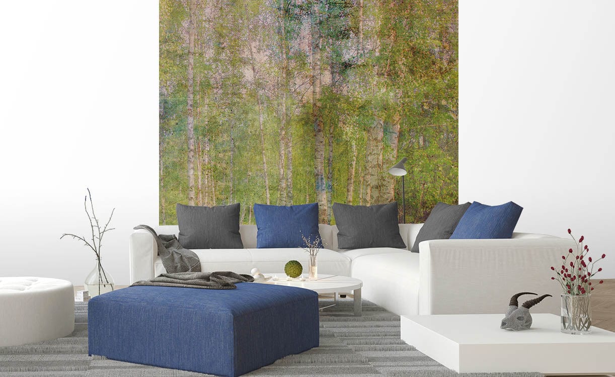 Flizelīna fototapetes - Vintāžas bērzu birzs 225 x 250 cm D-ART