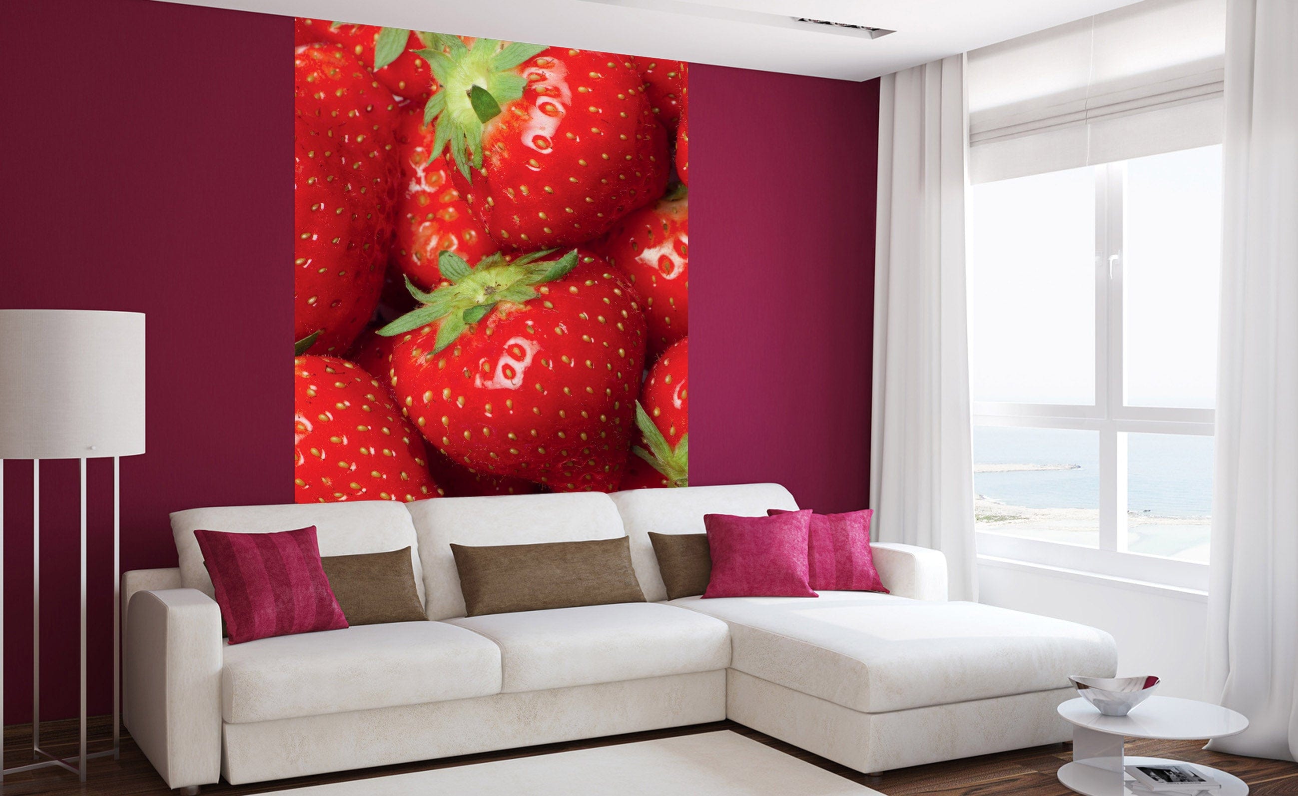 Flizelīna fototapetes - virtuvei - Zemenes 150 x 250 cm D-ART