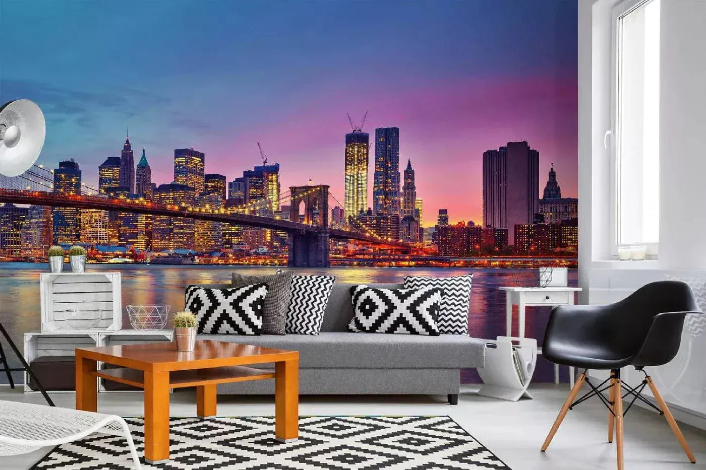 Fototapetes ar ASV tematiku - Manhattan krēslas laikā, 375x250 cm D-ART