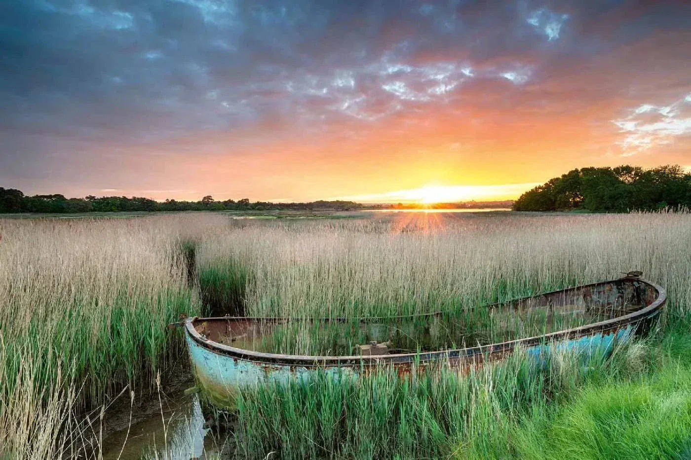 Fototapetes ar dabu - Vecā laiva, 375x250 cm D-ART