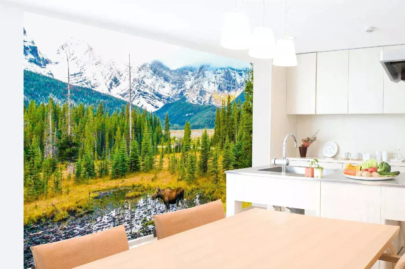 Fototapetes ar dabu - Ziemeļbriedis pļavā, 375x250 cm D-ART