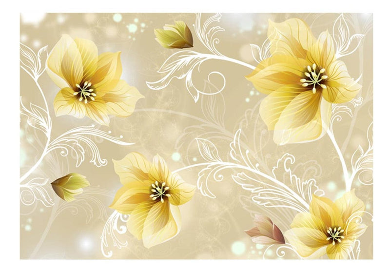 Fototapetes ar dzelteniem ziediem - Noslēpumaina jautrība III E-interjers.lv
