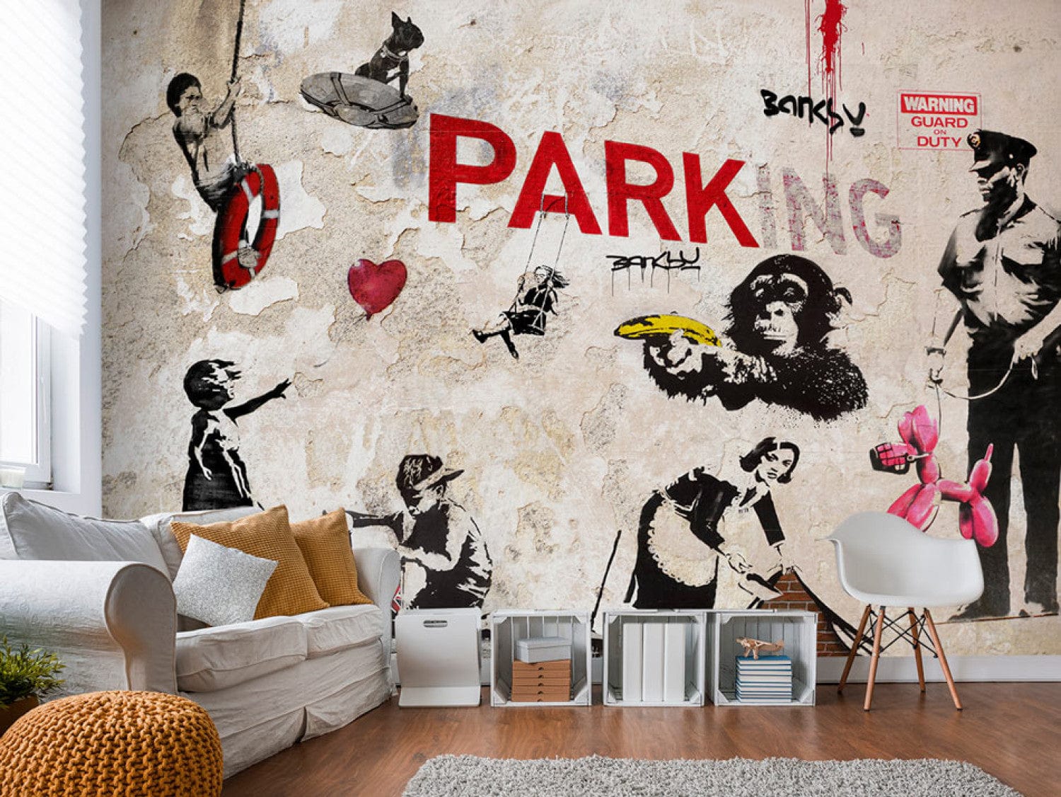 Fototapetes ar grafiti - Grafiti kolāža [Banksy], 65709 E-interjers.lv
