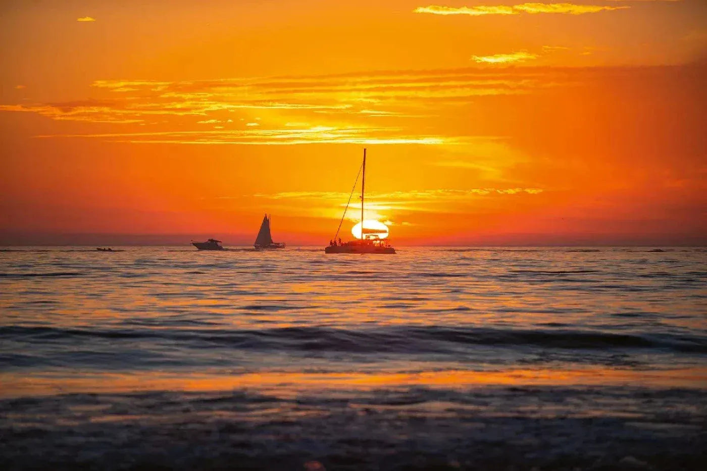 Fototapetes ar jūras skatu - Saulriets virs jūras, 375x250 cm D-ART