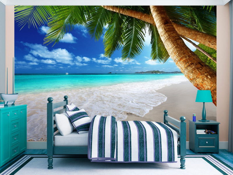 Fototapetes ar palmām un okeānu - Tropu sala, 132912 E-interjers.lv