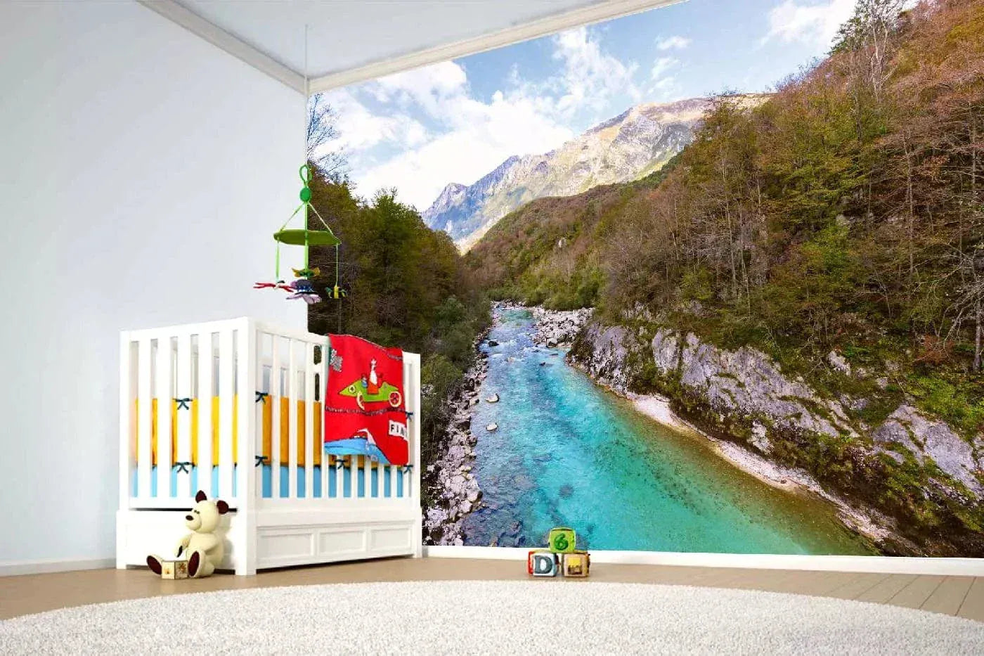 Fototapetes ar skaistu ainavu - Soca upe Slovēnija, 375x250 cm D-ART