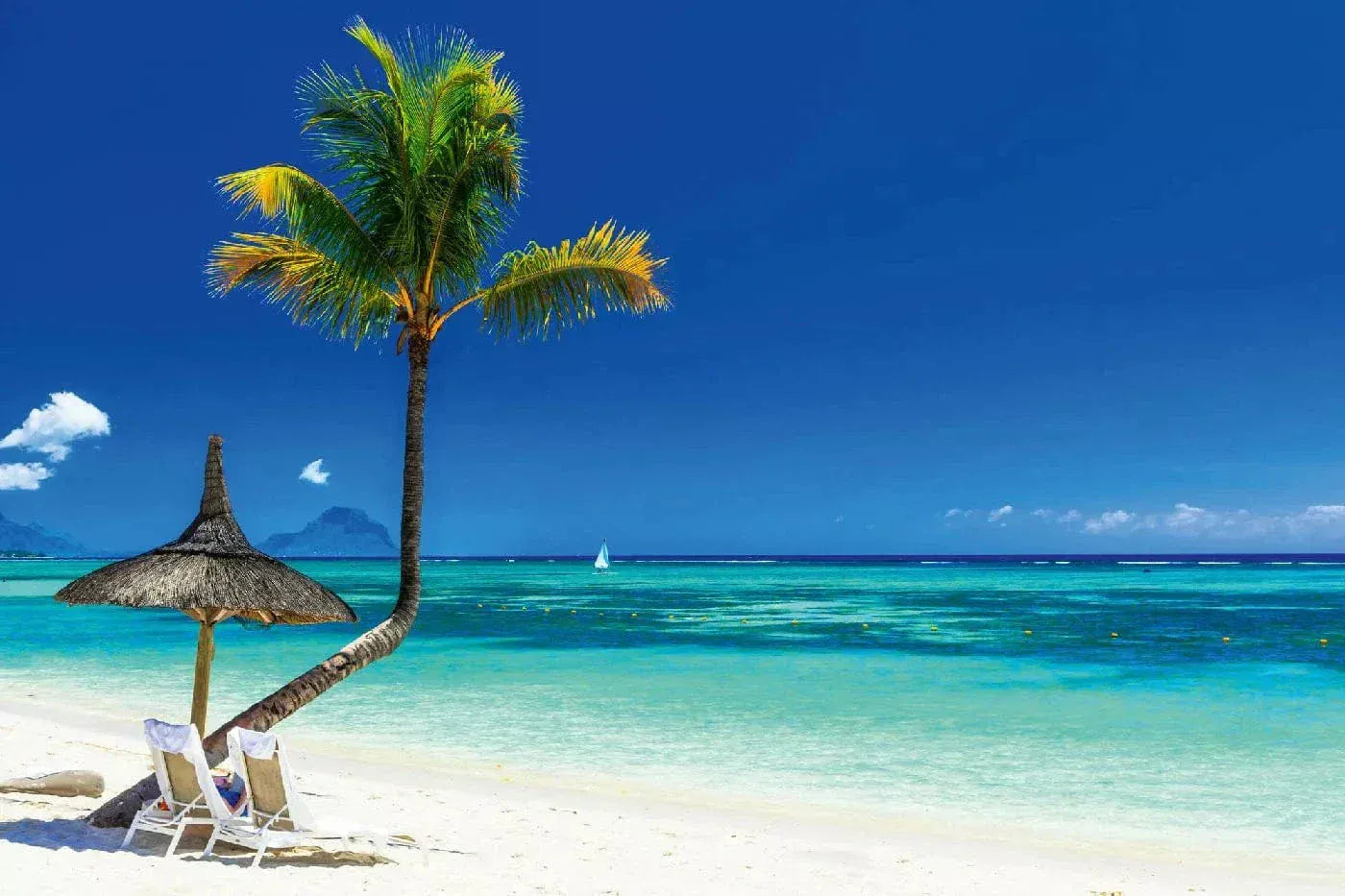 Fototapetes ar tropisko jūras skatu - Maurīcijas sala, N3256, 375x250 cm D-ART