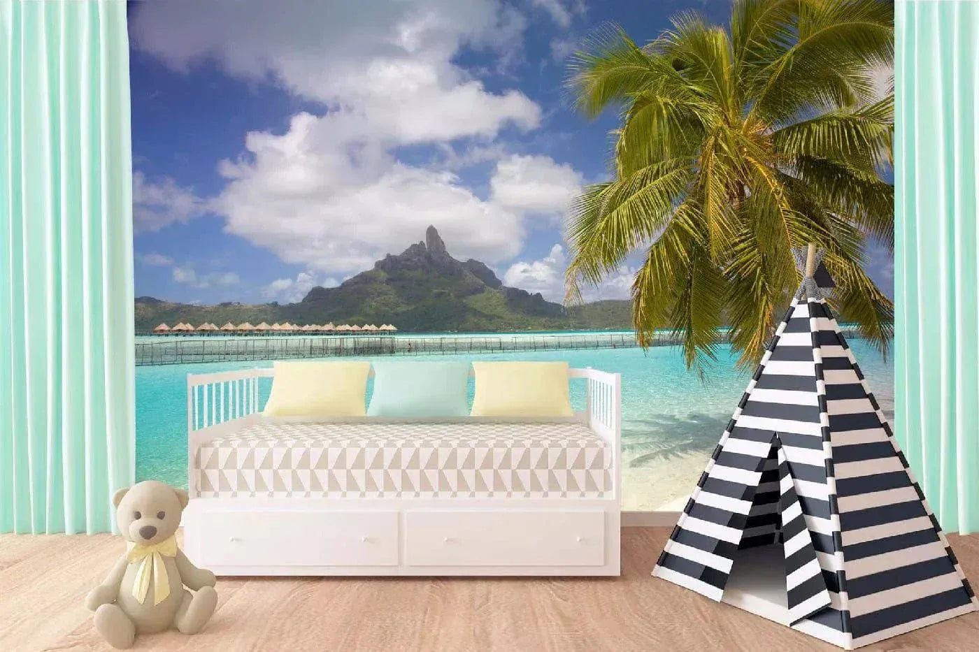 Fototapetes ar tropisko jūras skatu - Tropiskā lagūna, N3257, 375x250 cm D-ART