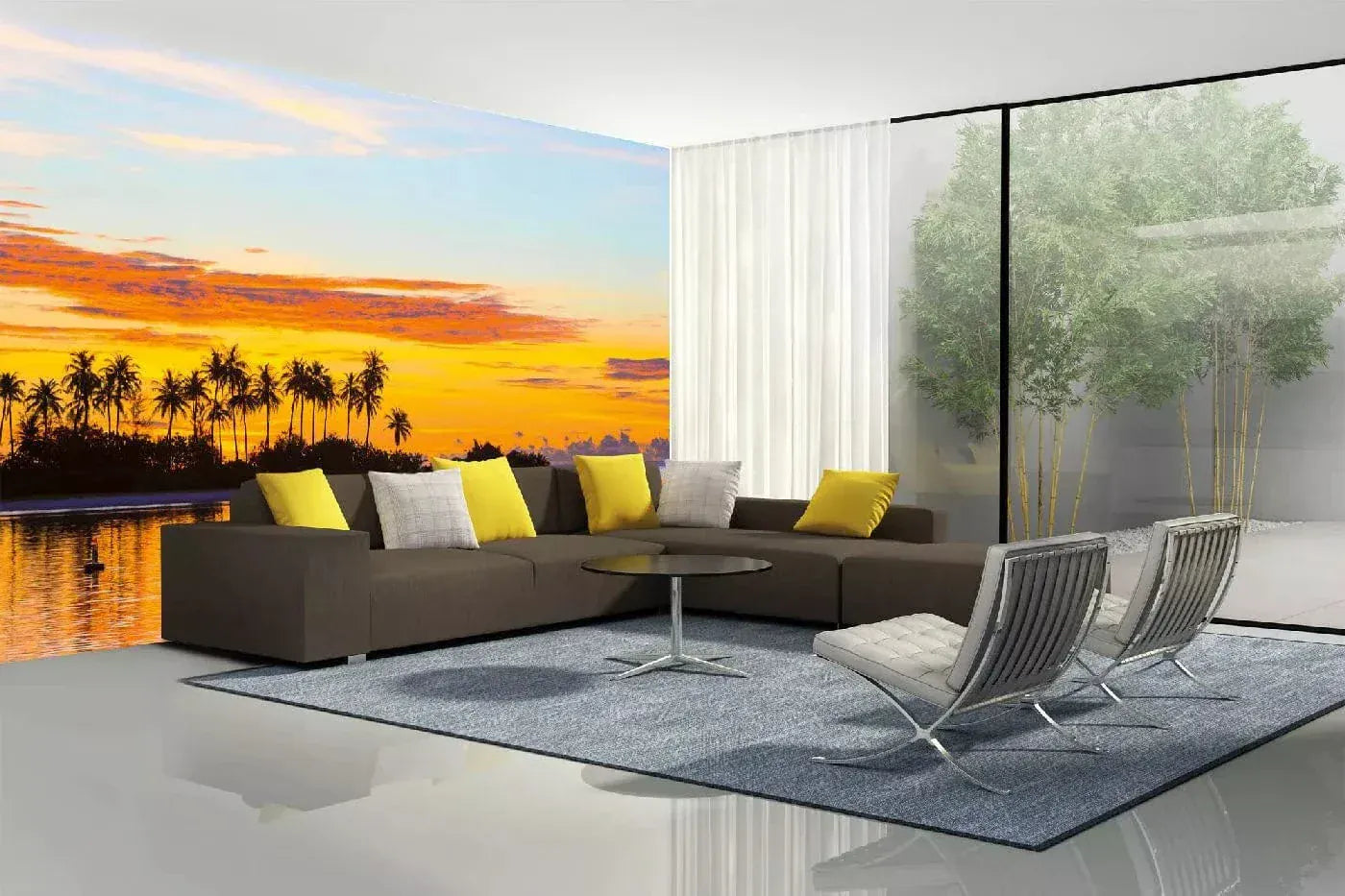 Fototapetes ar tropisko jūru- Palmas, 375x250 cm D-ART