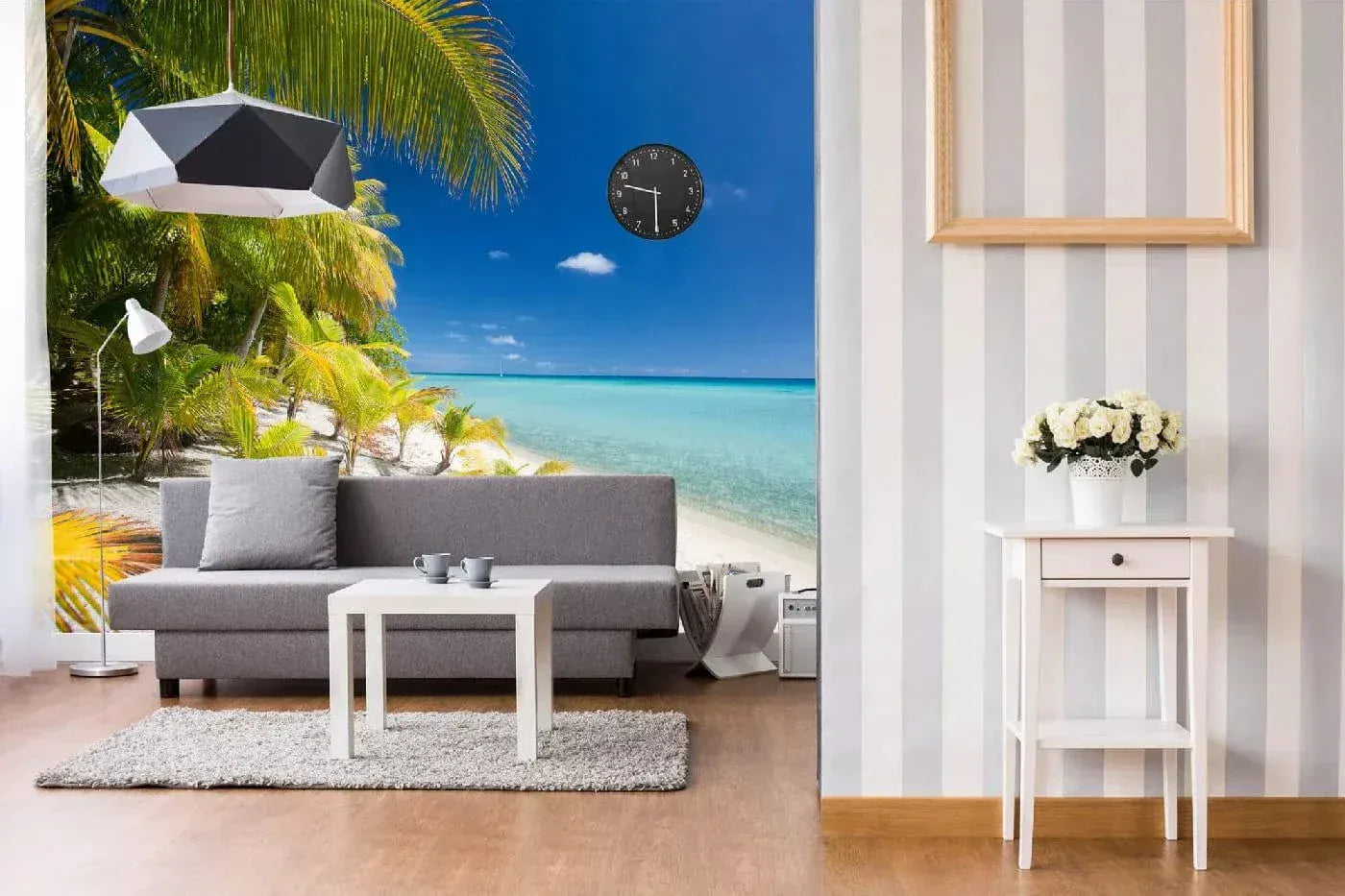 Fototapetes ar tropisko skatu - Pludmale tropu salā, N3242, 375x250 cm D-ART