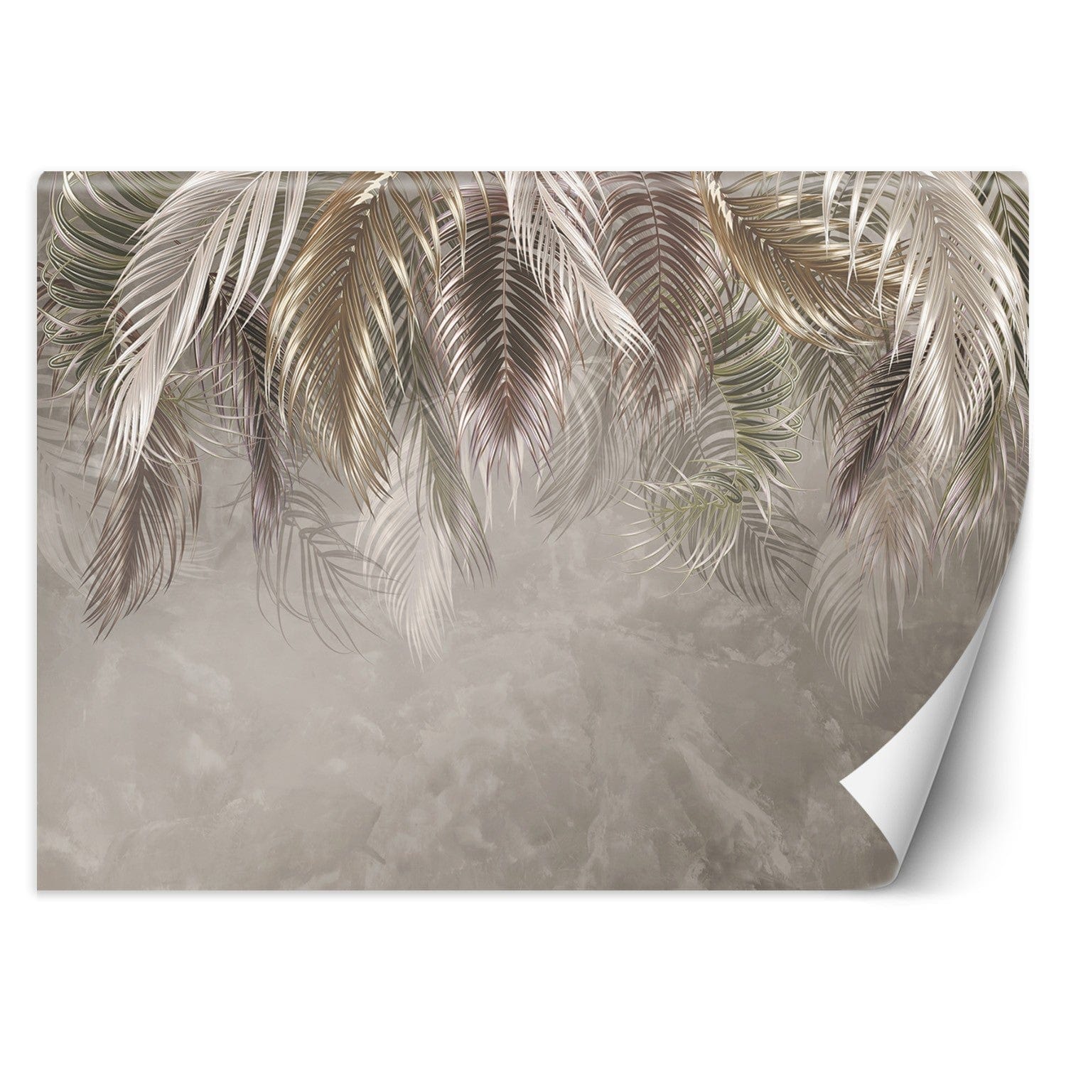 Fototapetes, Palmu lapas, betona, 3D Home Decor