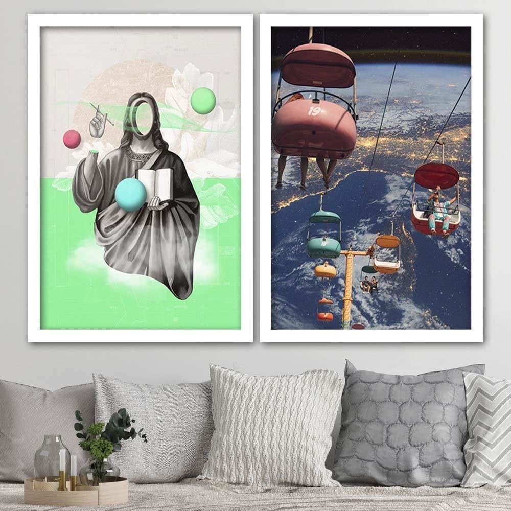 Glezna baltā rāmī - With No Face  Home Trends DECO