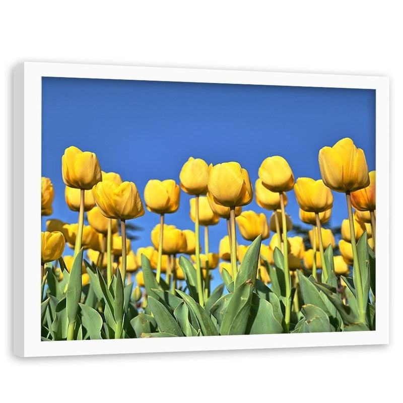 Glezna baltā rāmī - Yellowe Flowers  Home Trends DECO