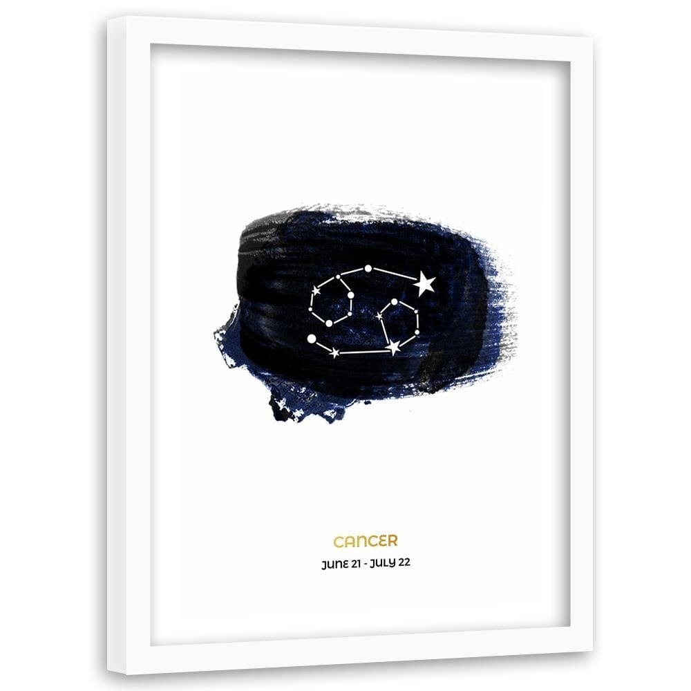 Glezna baltā rāmī - Zodiac Sign Cancer  Home Trends DECO