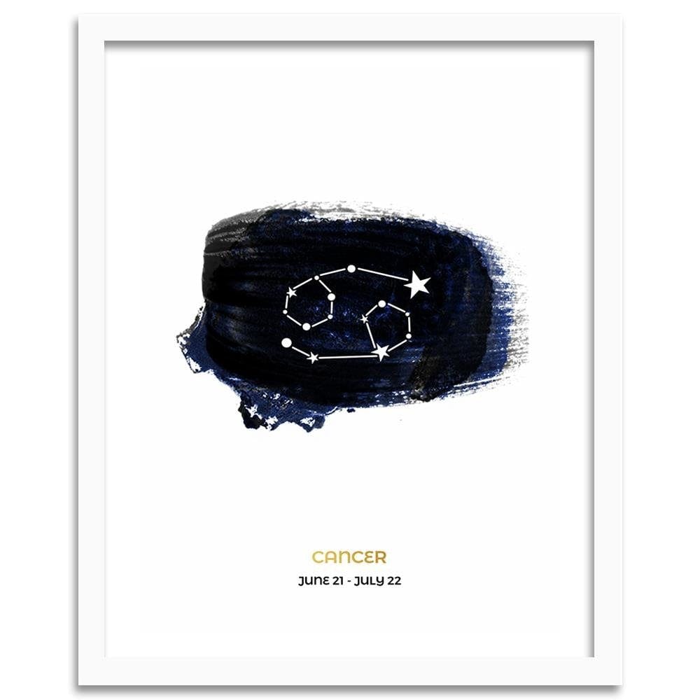 Glezna baltā rāmī - Zodiac Sign Cancer  Home Trends DECO