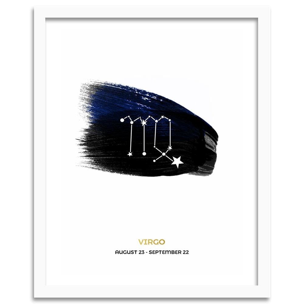 Glezna baltā rāmī - Zodiac Sign Virgo  Home Trends DECO