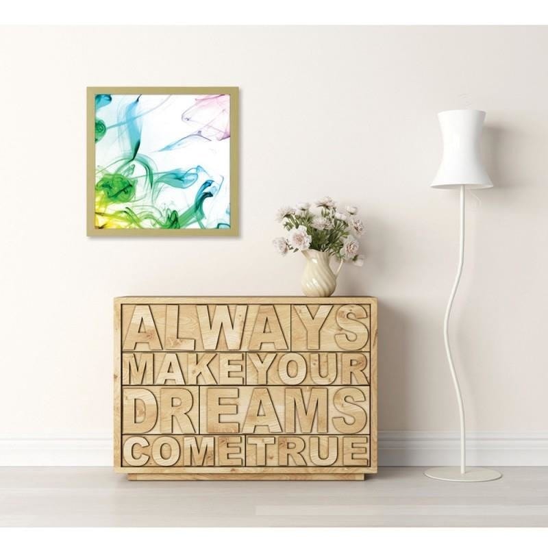 Glezna bēšā rāmī - Abstract color smoke  Home Trends DECO