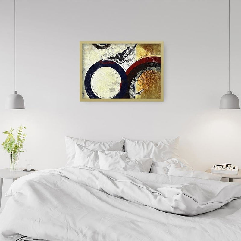 Glezna bēšā rāmī - Abstraction Circles  Home Trends DECO
