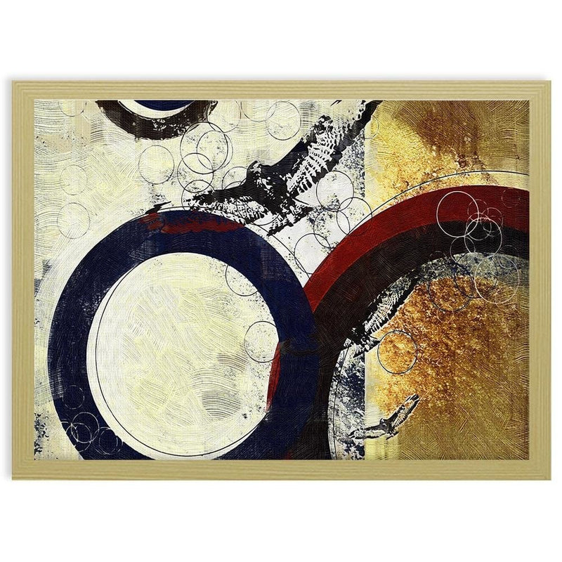 Glezna bēšā rāmī - Abstraction Circles  Home Trends DECO