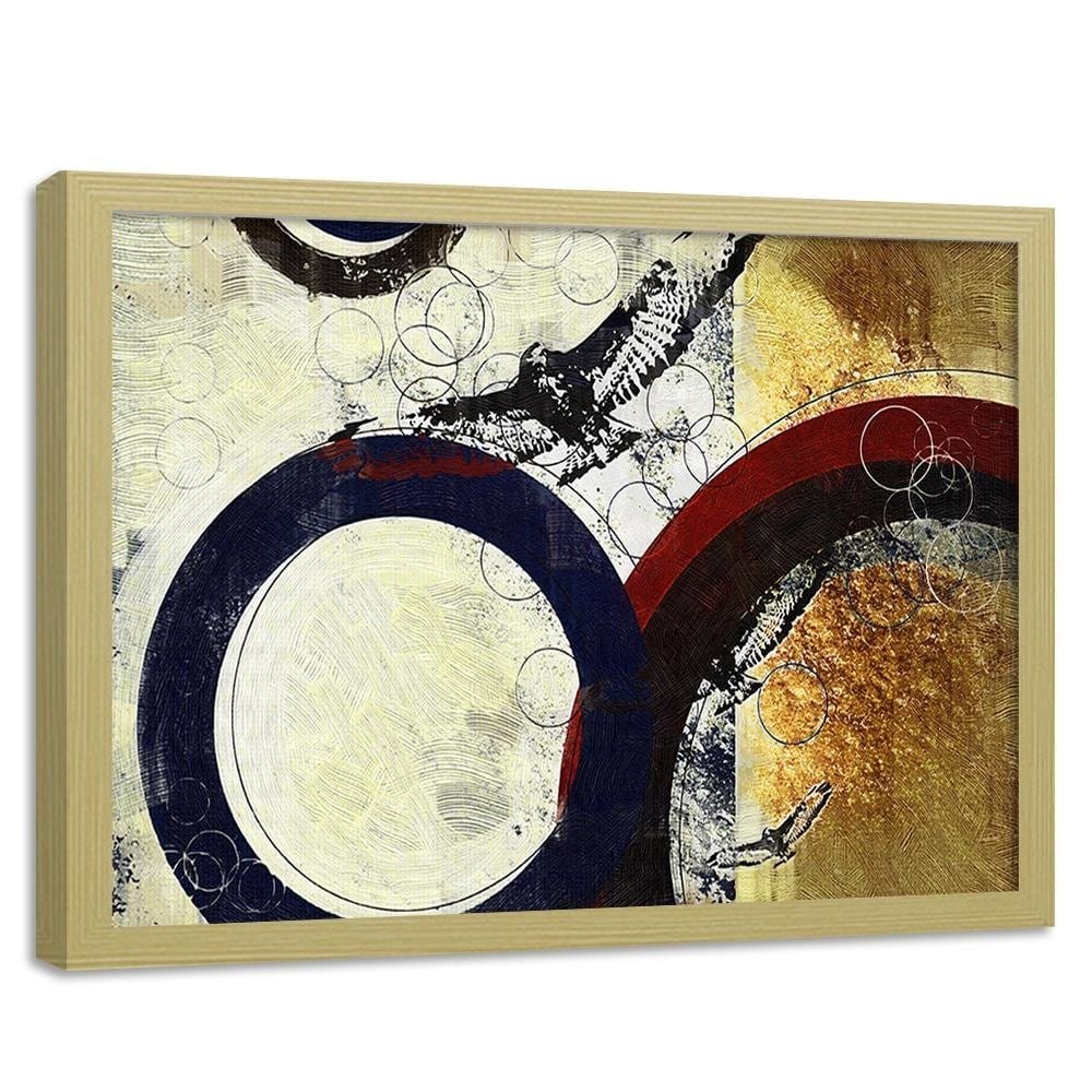 Glezna bēšā rāmī - Abstraction Circles  Home Trends DECO