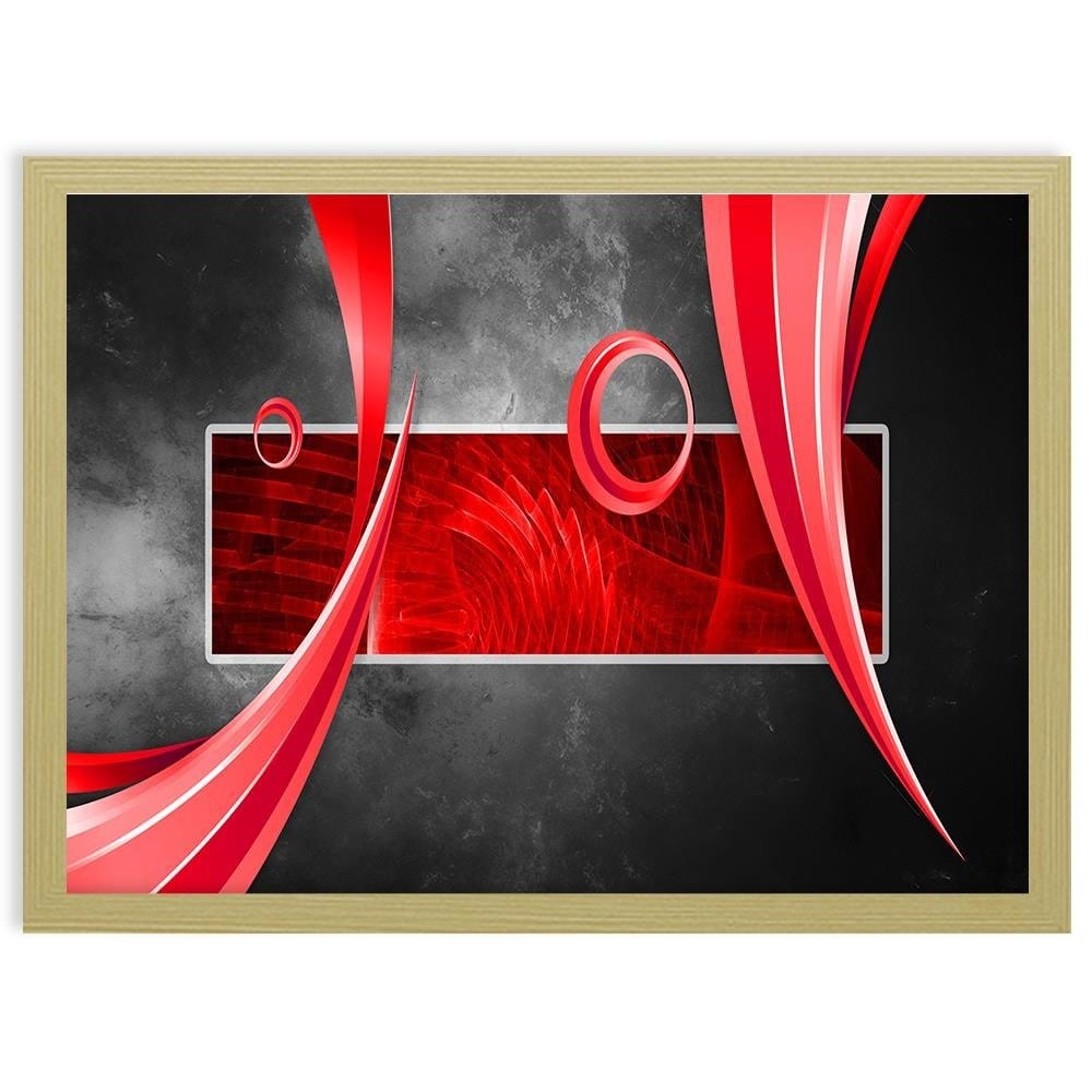 Glezna bēšā rāmī - Abstraction Shapes  Home Trends DECO