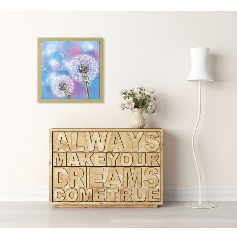 Glezna bēšā rāmī - Blower on blue background  Home Trends DECO