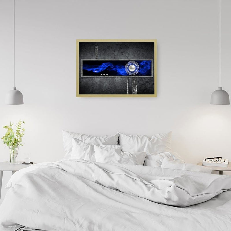 Glezna bēšā rāmī - Blue Abstraction  Home Trends DECO