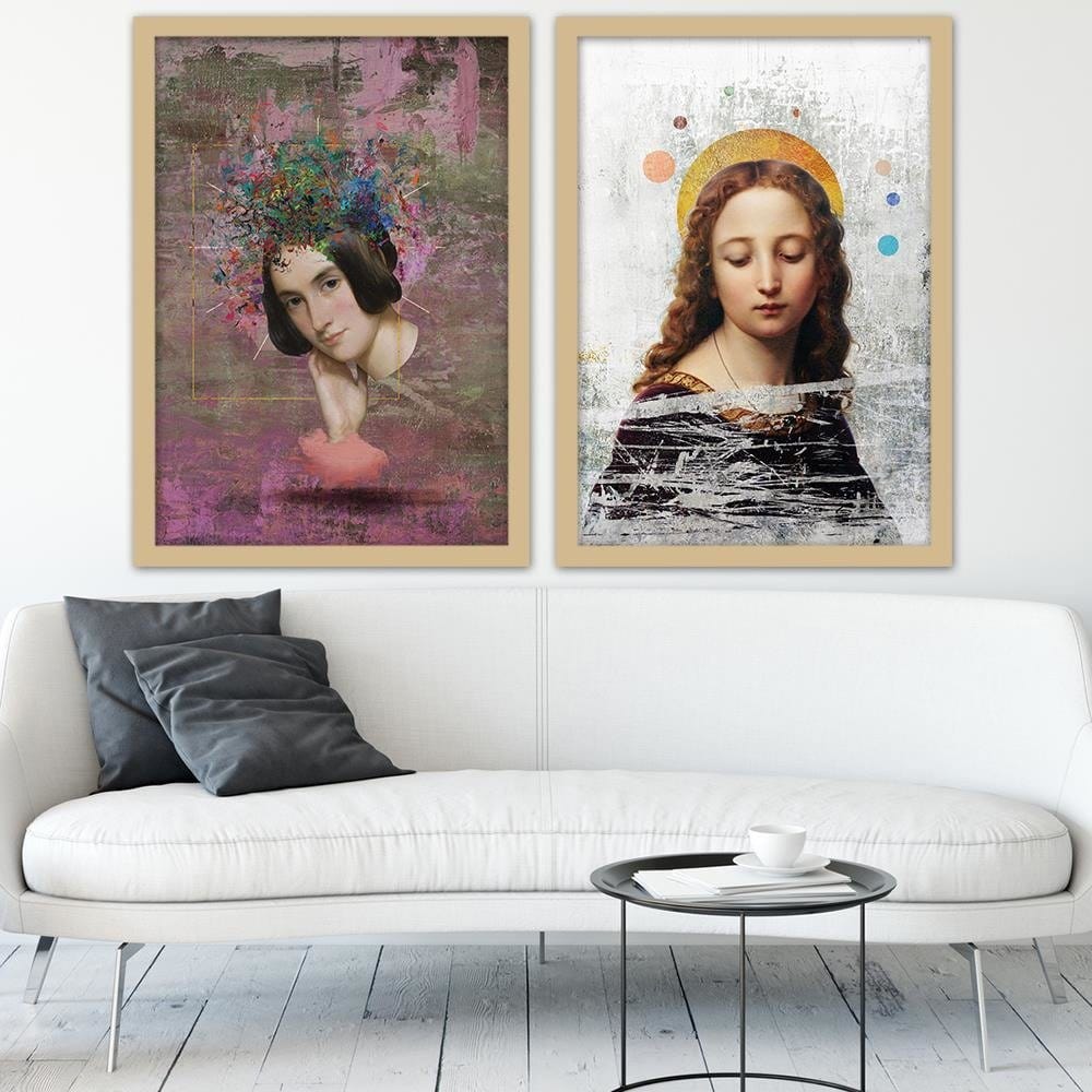 Glezna bēšā rāmī - Collage  Home Trends DECO