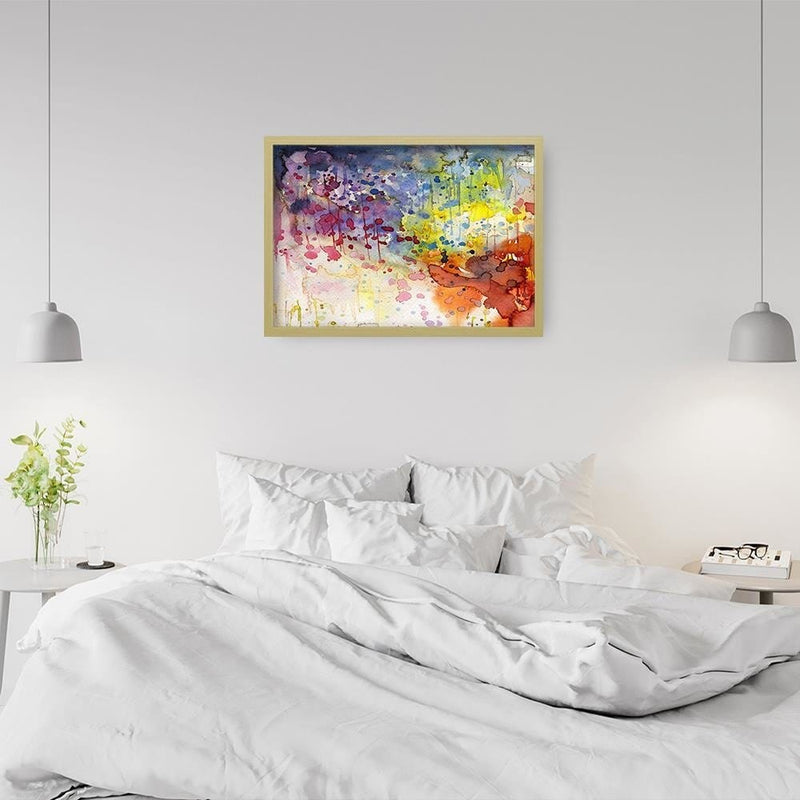 Glezna bēšā rāmī - Colourful Abstraction  Home Trends DECO