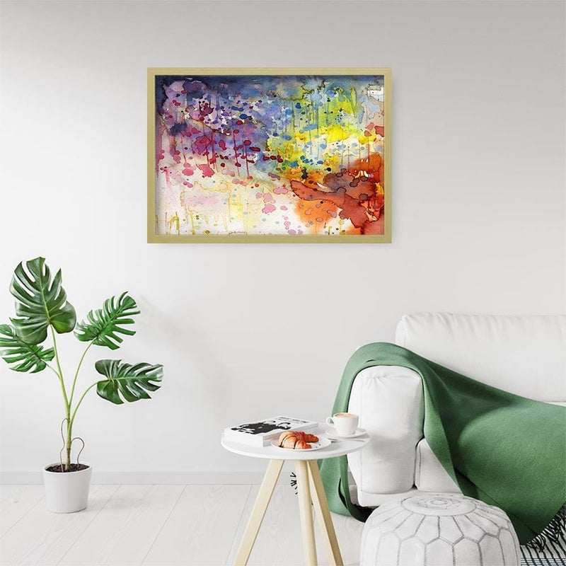 Glezna bēšā rāmī - Colourful Abstraction  Home Trends DECO