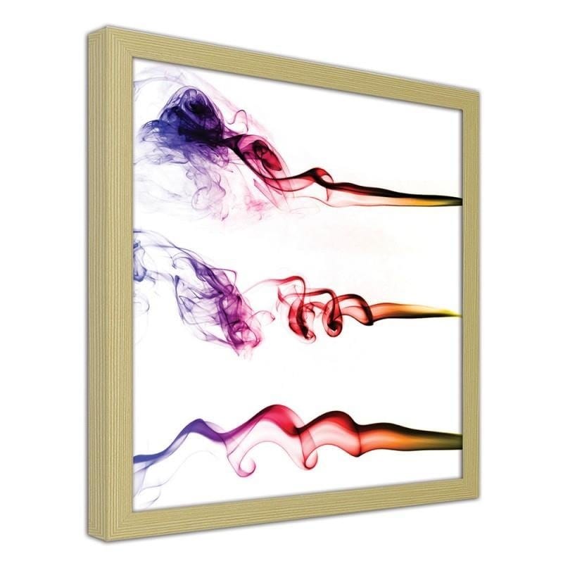 Glezna bēšā rāmī - Colourful smoke  Home Trends DECO