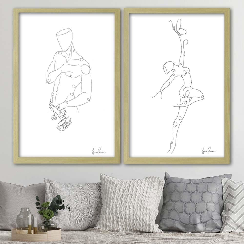Glezna bēšā rāmī - Dancer  Home Trends DECO