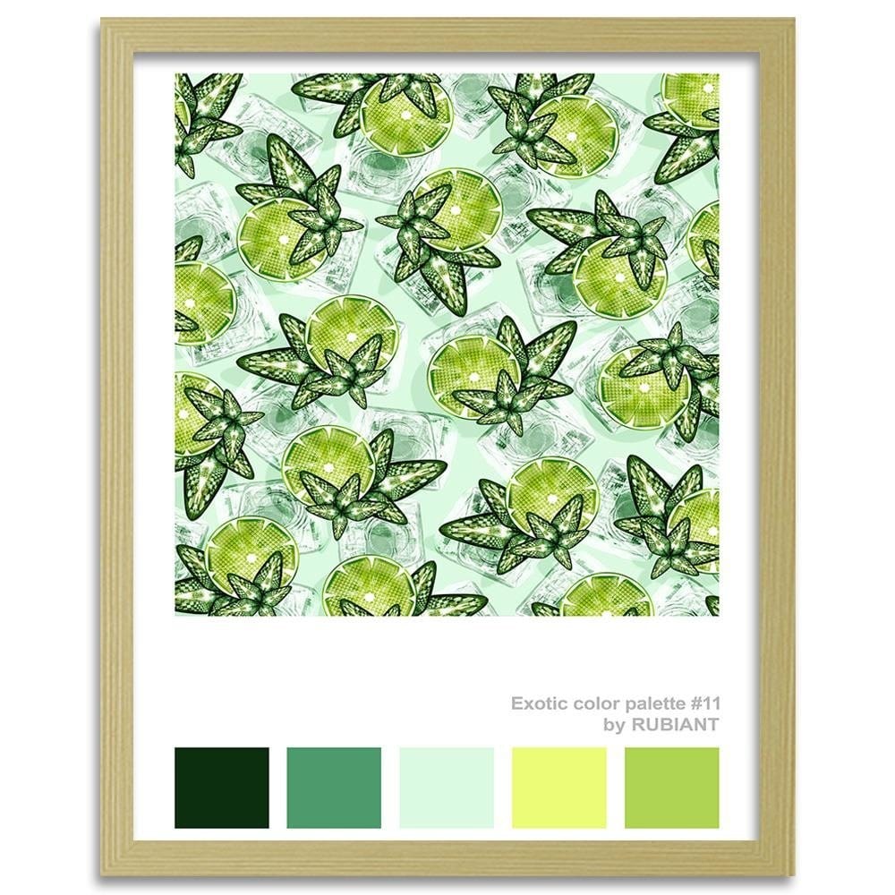 Glezna bēšā rāmī - Digital Art Green  Home Trends DECO
